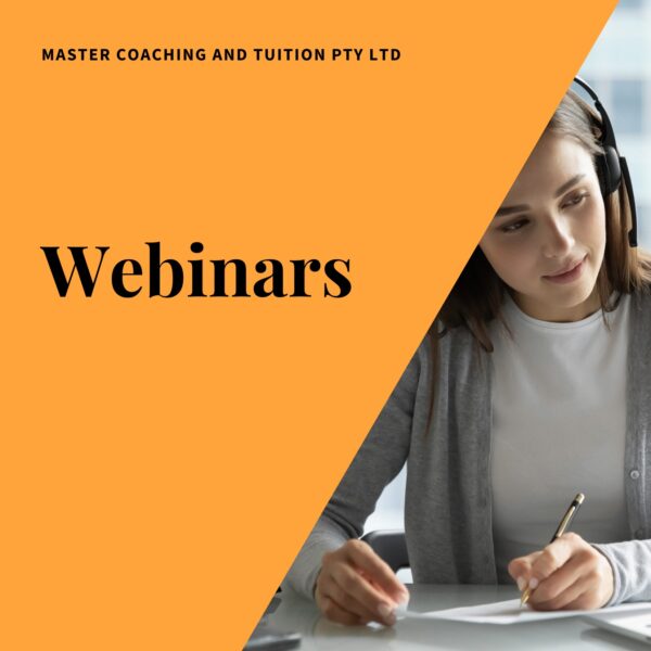 Webinars by Master Coaching and Tuition Pty Ltd